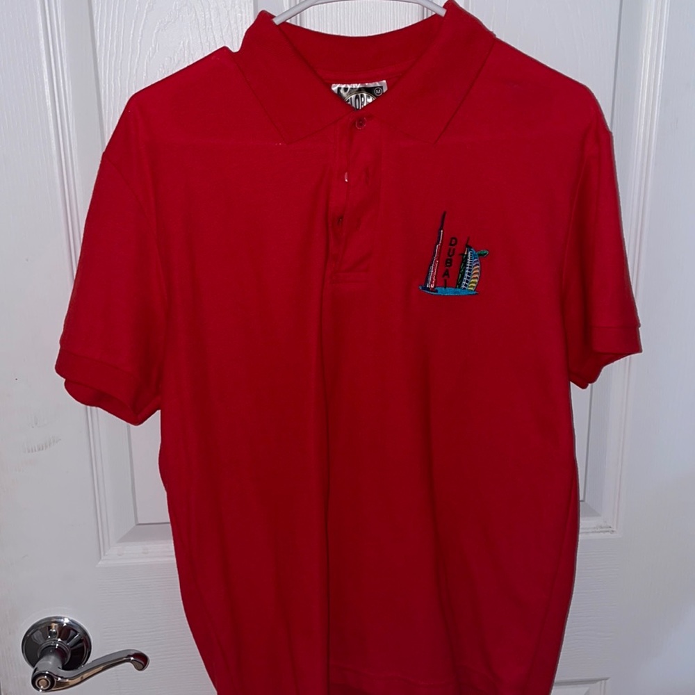 NWOT 1/1 Dubai Stitched Burj Khalifa Mens Polo shirt Medium RARE